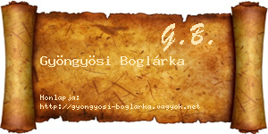 Gyöngyösi Boglárka névjegykártya