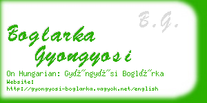 boglarka gyongyosi business card